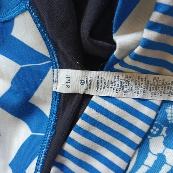 Lululemon Astro Pants Black / Arrow Chevron Polar Cream Beaming Blue 8 Tall - Picture 5 of 8